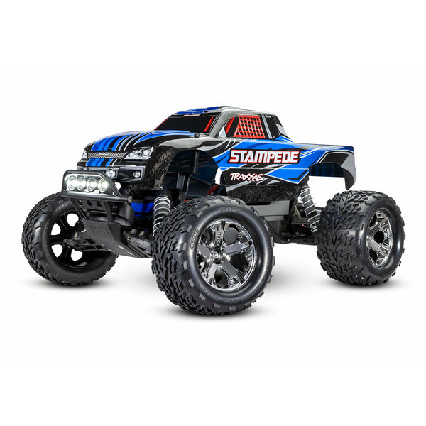 TRAXXAS 1/10 Stampede 2WD Monster Truck RTR with LED Lights - Blue